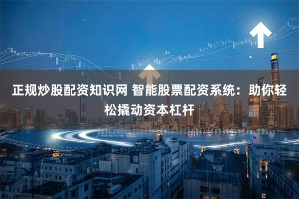 正规炒股配资知识网 智能股票配资系统：助你轻松撬动资本杠杆