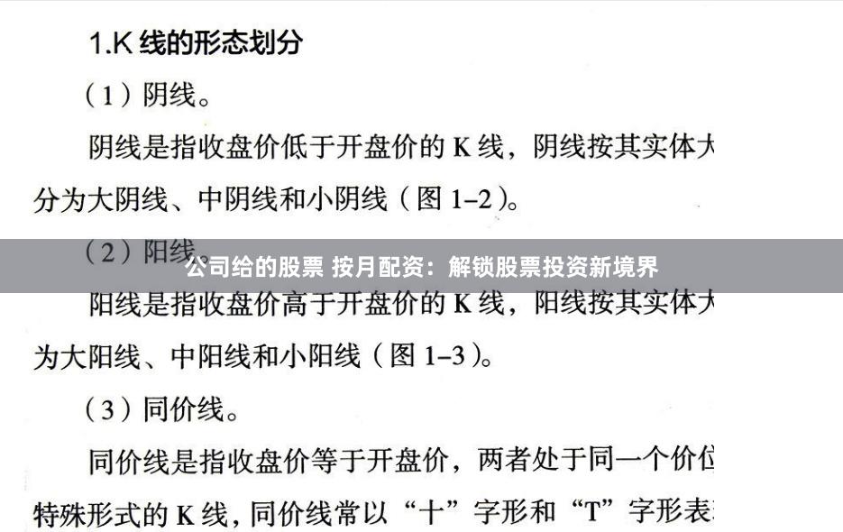 公司给的股票 按月配资：解锁股票投资新境界