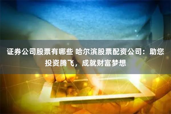 证券公司股票有哪些 哈尔滨股票配资公司：助您投资腾飞，成就财富梦想